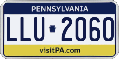 PA license plate LLU2060