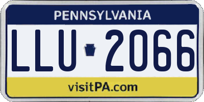 PA license plate LLU2066