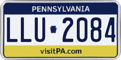 PA license plate LLU2084