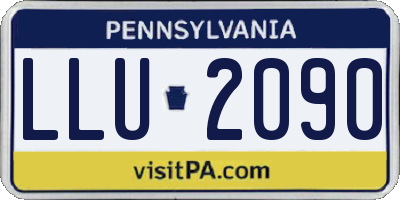PA license plate LLU2090