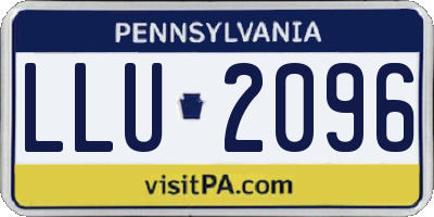 PA license plate LLU2096