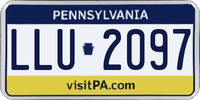 PA license plate LLU2097
