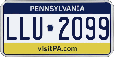 PA license plate LLU2099