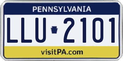 PA license plate LLU2101