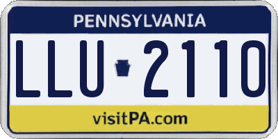 PA license plate LLU2110