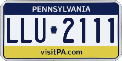PA license plate LLU2111