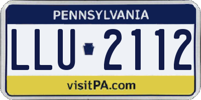 PA license plate LLU2112