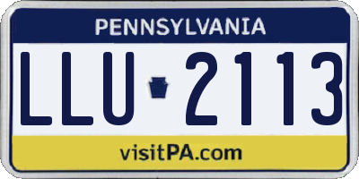 PA license plate LLU2113