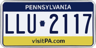 PA license plate LLU2117