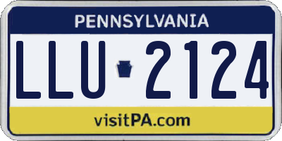 PA license plate LLU2124