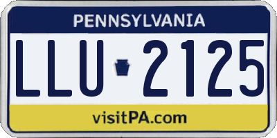 PA license plate LLU2125