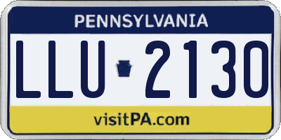 PA license plate LLU2130