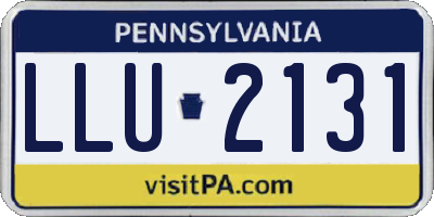 PA license plate LLU2131