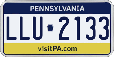 PA license plate LLU2133