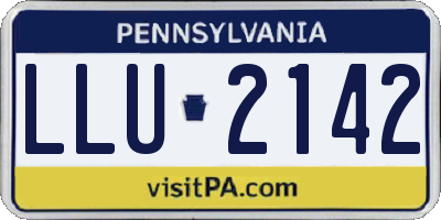 PA license plate LLU2142