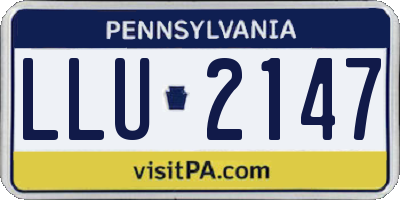 PA license plate LLU2147