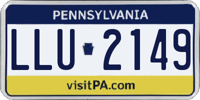PA license plate LLU2149