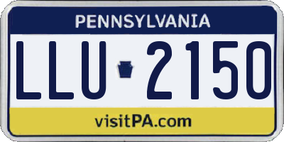 PA license plate LLU2150