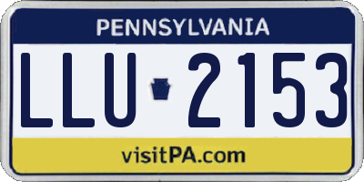 PA license plate LLU2153