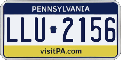 PA license plate LLU2156