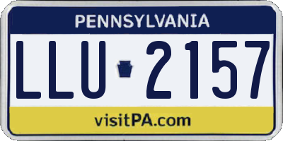 PA license plate LLU2157