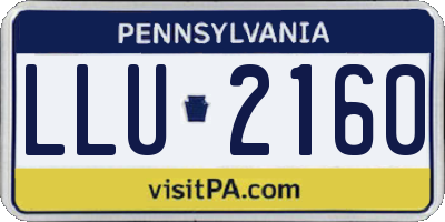 PA license plate LLU2160