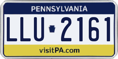 PA license plate LLU2161