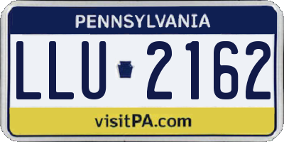 PA license plate LLU2162