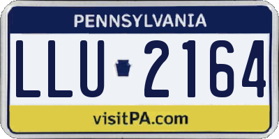 PA license plate LLU2164