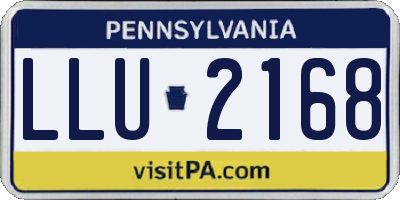 PA license plate LLU2168