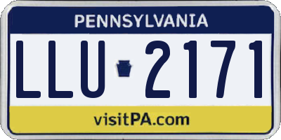 PA license plate LLU2171