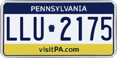 PA license plate LLU2175