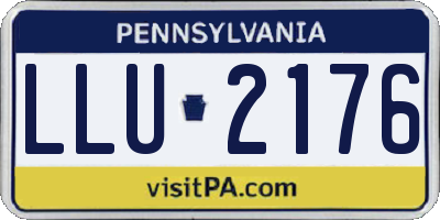 PA license plate LLU2176