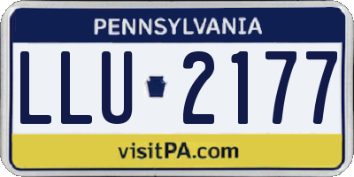 PA license plate LLU2177