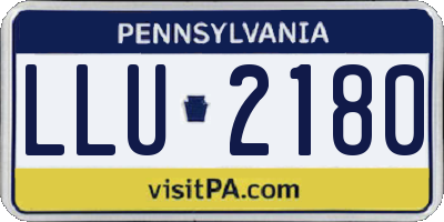 PA license plate LLU2180