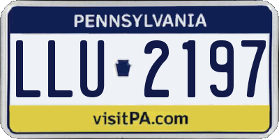PA license plate LLU2197