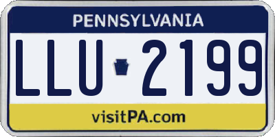 PA license plate LLU2199