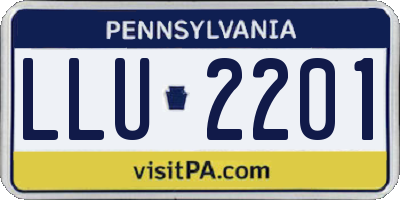 PA license plate LLU2201