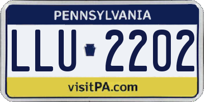 PA license plate LLU2202