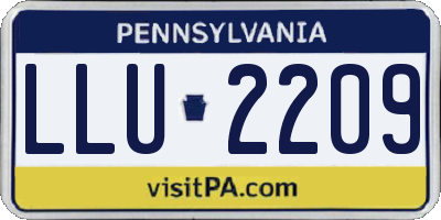 PA license plate LLU2209