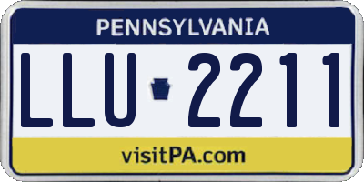 PA license plate LLU2211
