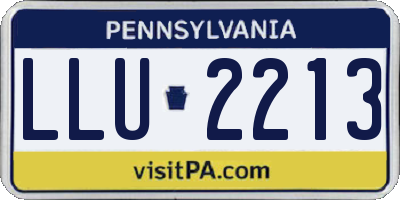 PA license plate LLU2213