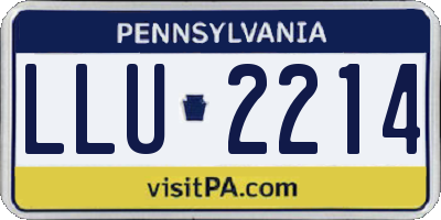 PA license plate LLU2214