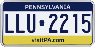 PA license plate LLU2215