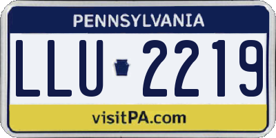 PA license plate LLU2219