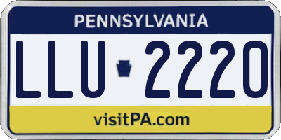PA license plate LLU2220