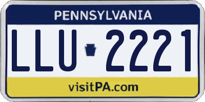 PA license plate LLU2221