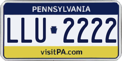 PA license plate LLU2222