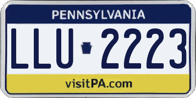 PA license plate LLU2223