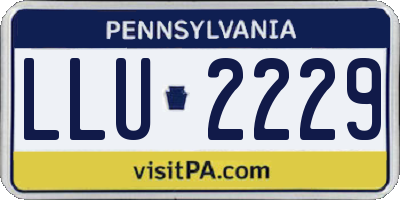 PA license plate LLU2229